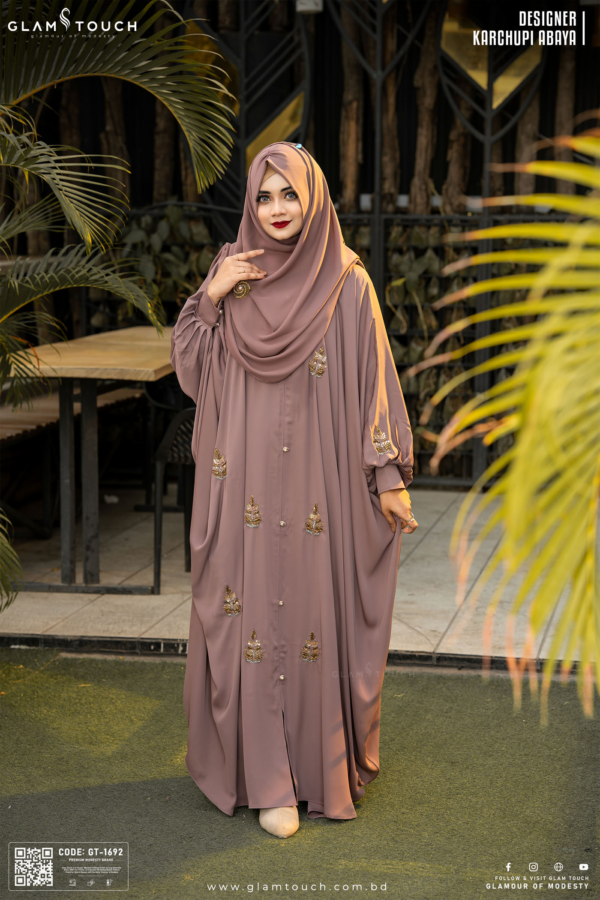 Designer Karchupi Kaftan Abaya-1
