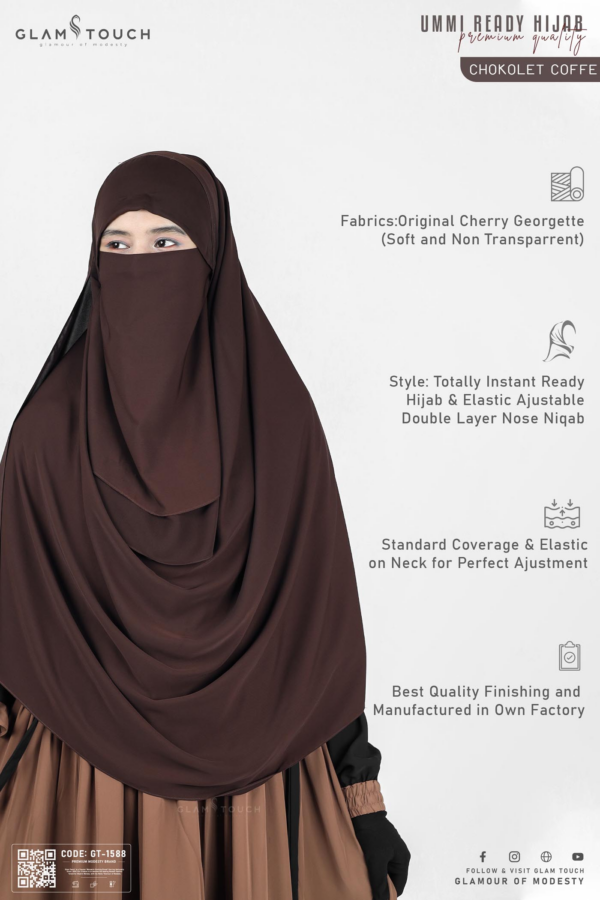UMMI Instant Ready Hijab & Niqab Set Size Color - Image 3